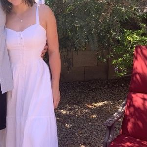 Urban Outfitters White Button Down Dress